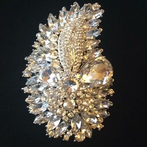 NWOT Lg. Rhinestone brooch/pendant (a3850)